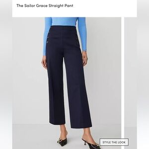 The Sailor Grace Straight Pant from Ann Taylor in Navy Blue - size 4